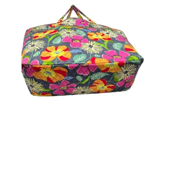 Vera Bradley Jazzy Blooms Quilted Tote Bag Colorful Floral - Picture 3 of 7